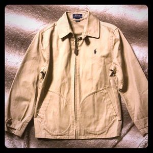 Boys Khaki Polo Jacket